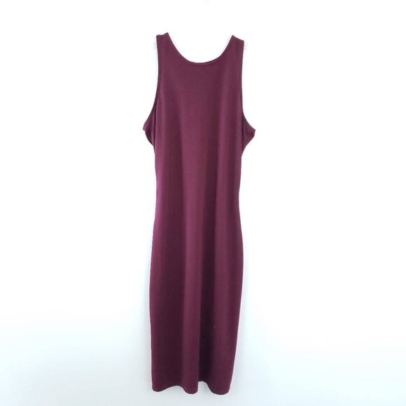 Burgundy Red Sleeveless Maxi Dress XS A New Day Midi Dress Trendy Casual - Picture 1 of 5